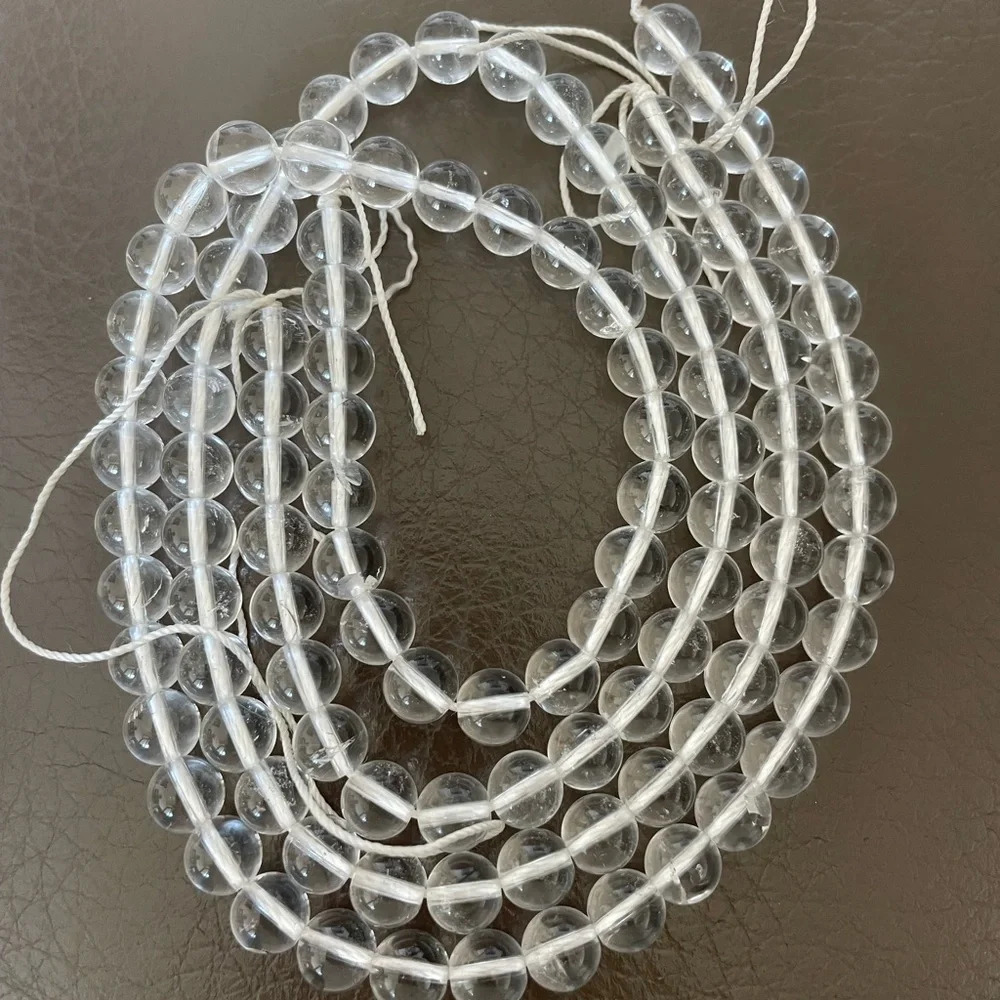 Two Included Quartz Crystal Unstrung Beads - Picture 2 of 3